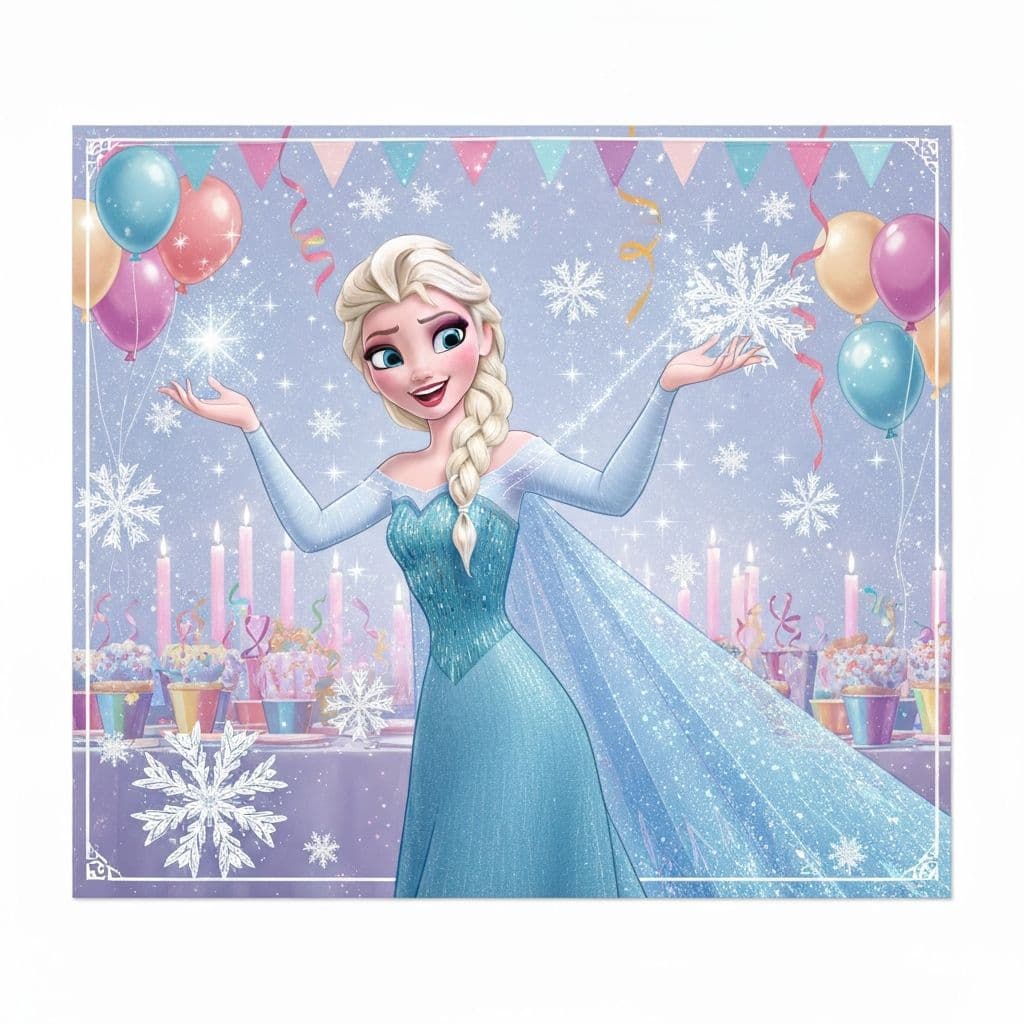 Эльза поздравляет Аню с 5-летием