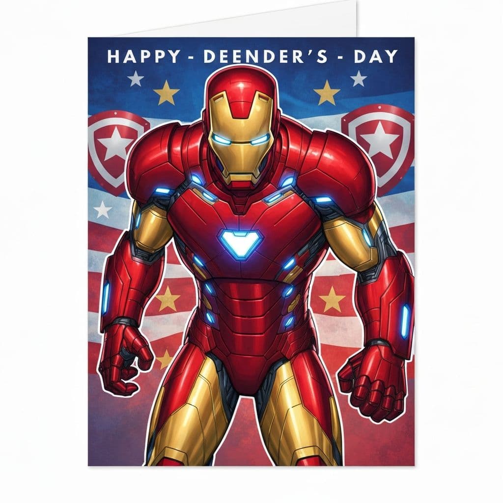 Железный человек поздравляет папу с 23 Февраля